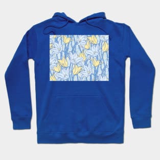 Light Blue Vibrant Tulips Hoodie